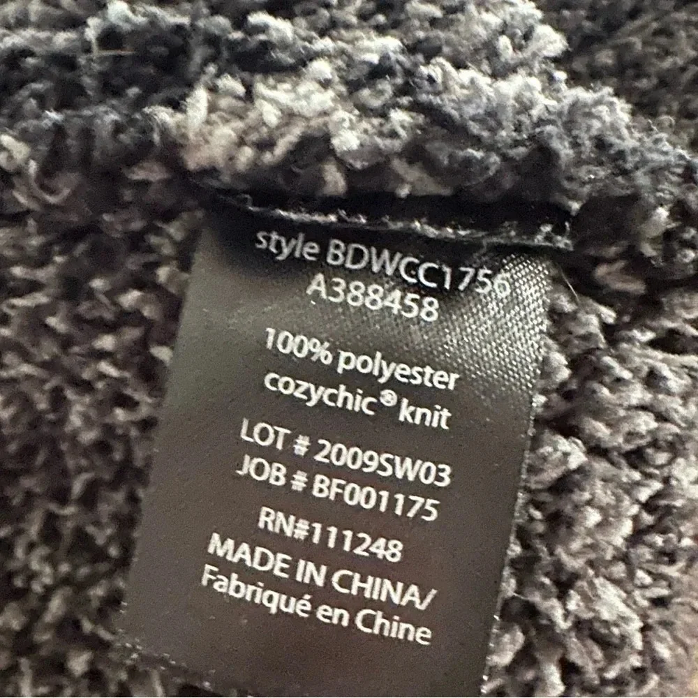 Barefoot Dreams size 2X Cozychic Seaside Crewneck Camo Print Pullover Black Gray